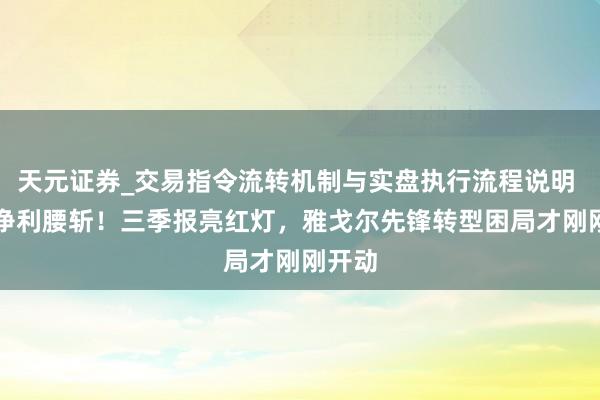 天元证券_交易指令流转机制与实盘执行流程说明 43%净利腰斩！三季报亮红灯，雅戈尔先锋转型困局才刚刚开动