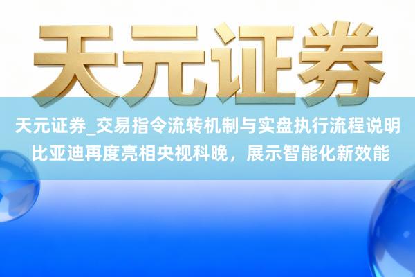 天元证券_交易指令流转机制与实盘执行流程说明 比亚迪再度亮相央视科晚，展示智能化新效能