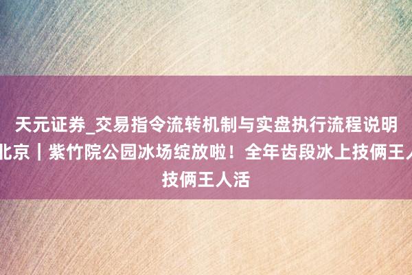 天元证券_交易指令流转机制与实盘执行流程说明 看北京｜紫竹院公园冰场绽放啦！全年齿段冰上技俩王人活