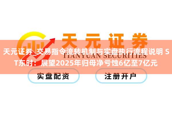 天元证券_交易指令流转机制与实盘执行流程说明 ST东时：展望2025年归母净亏蚀6亿至7亿元