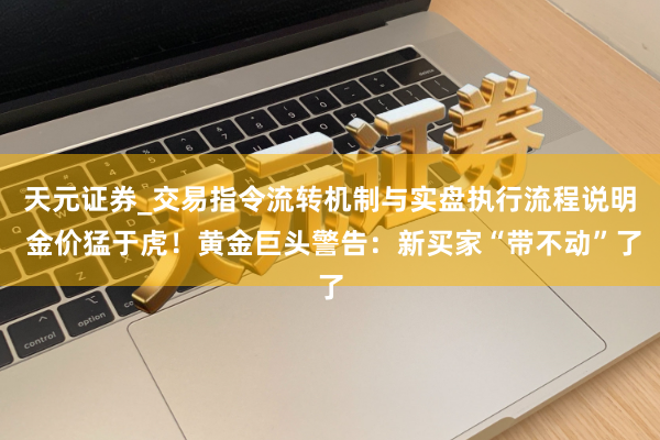 天元证券_交易指令流转机制与实盘执行流程说明 金价猛于虎！黄金巨头警告：新买家“带不动”了