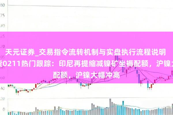 天元证券_交易指令流转机制与实盘执行流程说明 光大期货0211热门跟踪：印尼再提缩减镍矿坐褥配额，沪镍大幅冲高